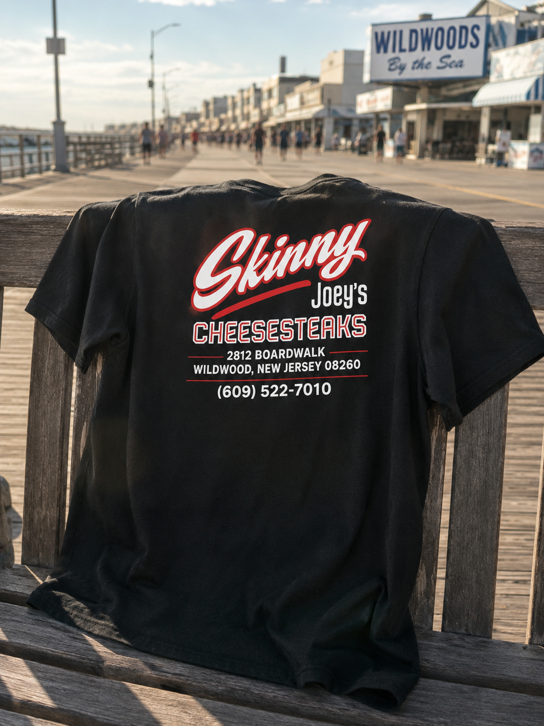 Skinny Joey's Cheesesteaks Official Wildwood T-Shirt