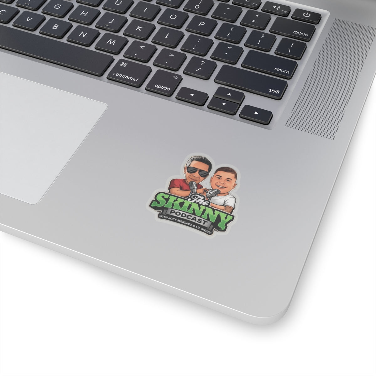 The Skinny Podcast Kiss-Cut Sticker — Joey Merlino & Lil Snuff Logo
