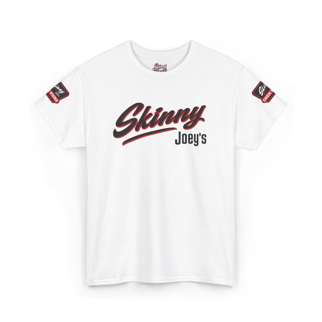 We Perfected It 3XL-5XL graphic tee in white, The Skinny with Joey Merlino podcast merch