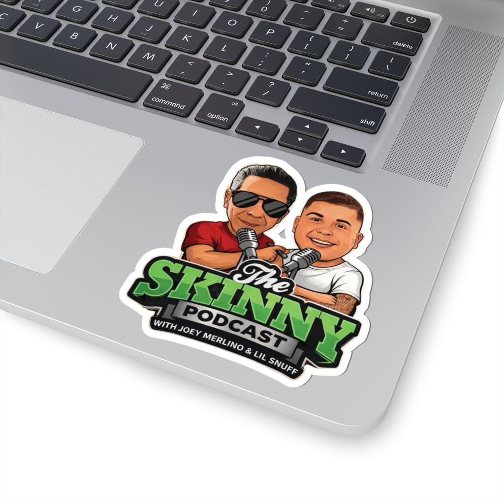 The Skinny Podcast Kiss-Cut Sticker — Joey Merlino & Lil Snuff Logo