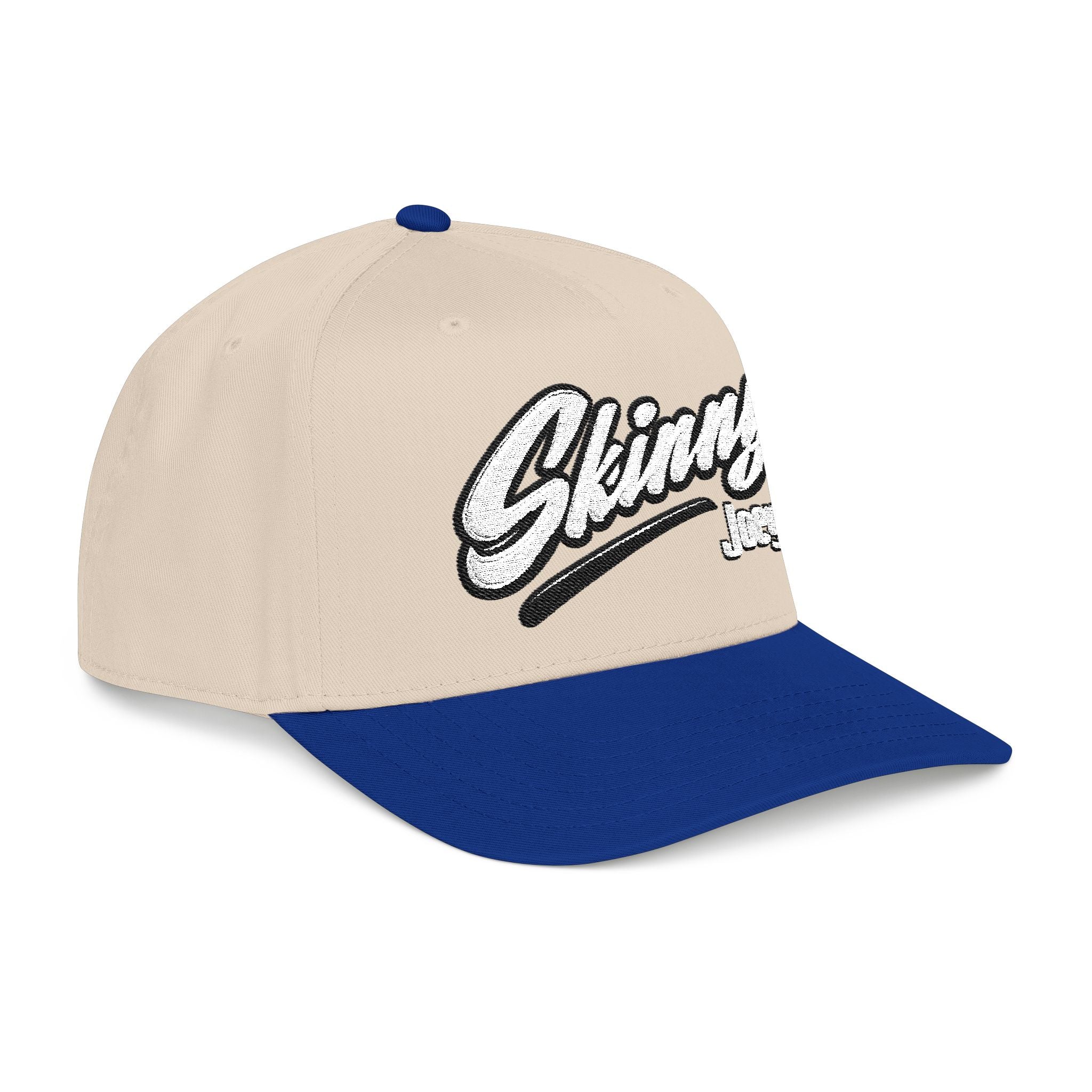 Skinny Jeans Retro Script Baseball Cap | Two-Tone Mid-Profile Hat