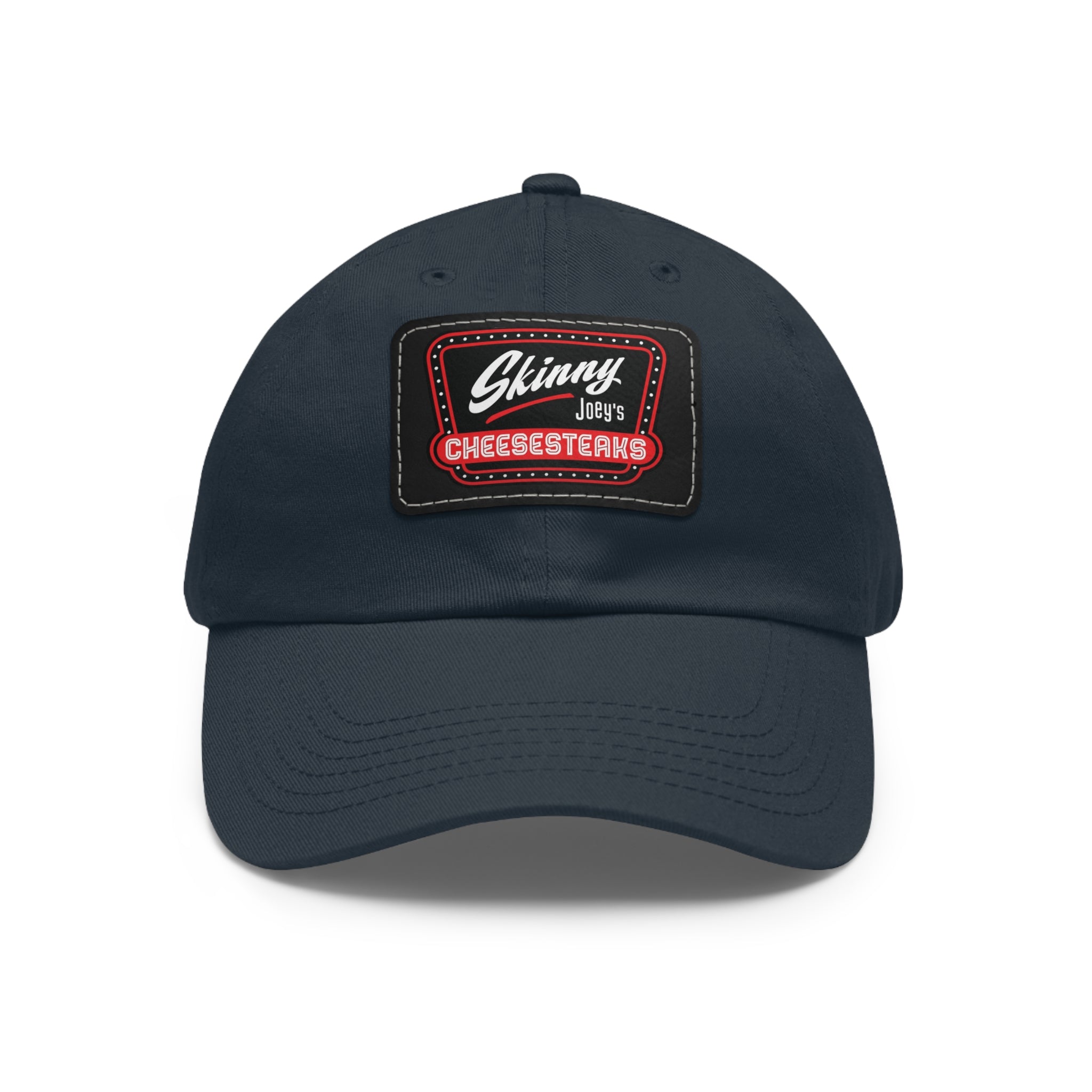 Skinny Joey Leather Patch Dad Hat
