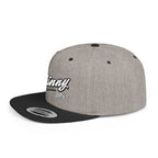 Skinny Joey's Flat Bill Snapback Hat | Retro Script Baseball Cap