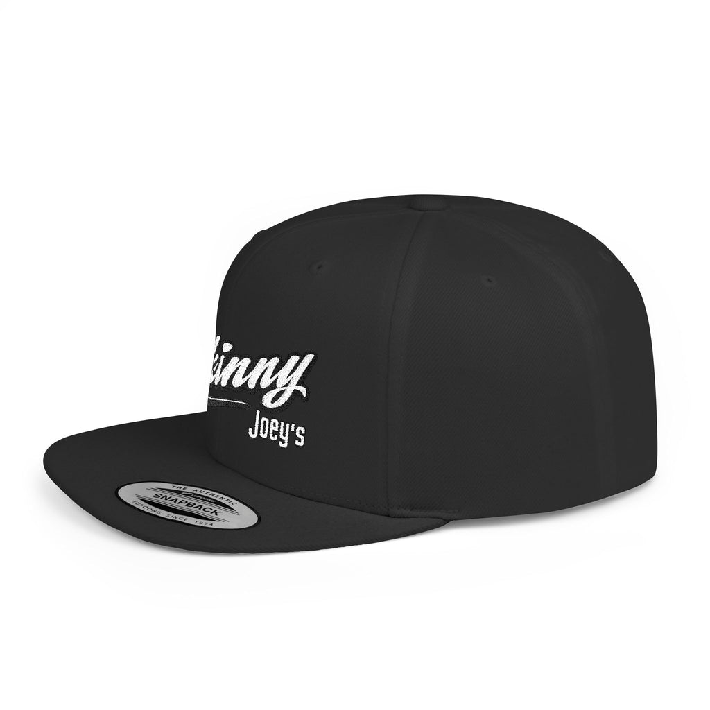 Skinny Joey's Flat Bill Snapback Hat | Retro Script Baseball Cap