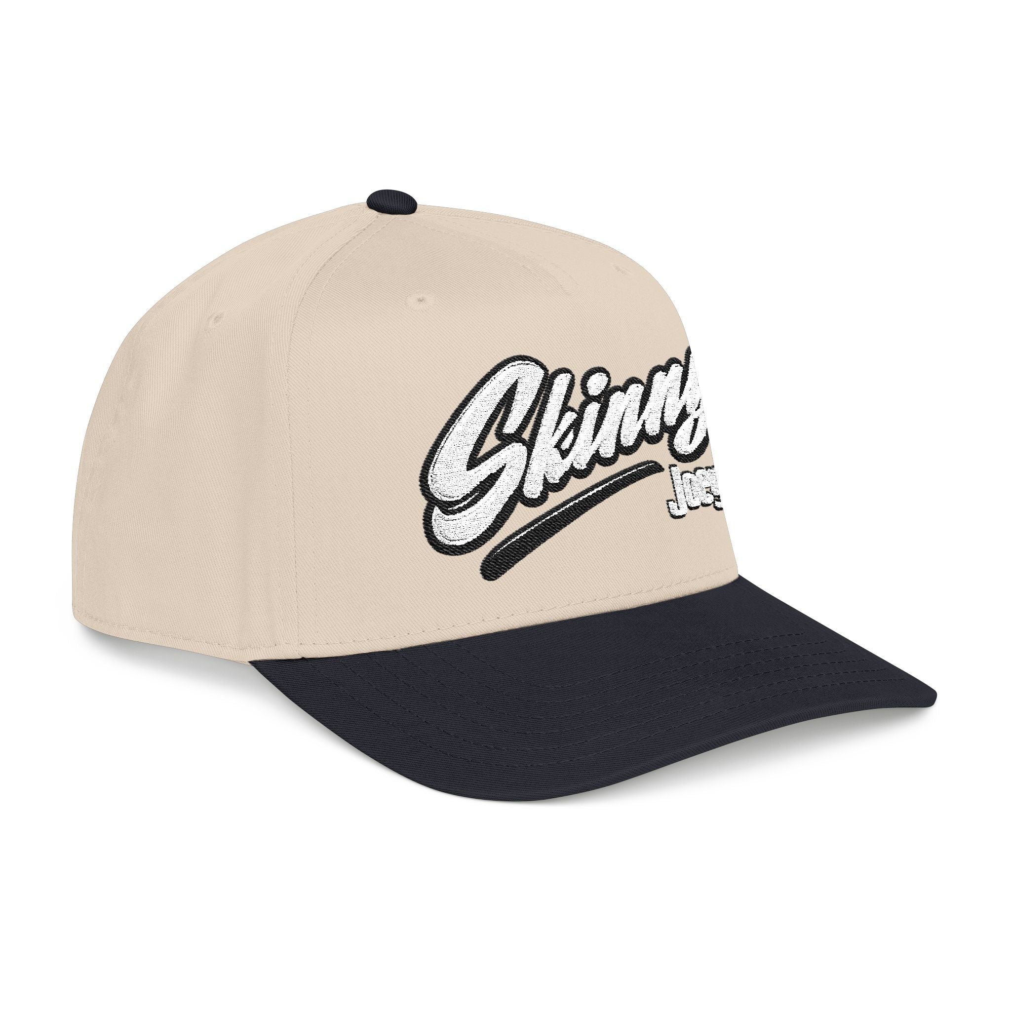 Skinny Jeans Retro Script Baseball Cap | Two-Tone Mid-Profile Hat