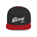 Skinny Joey's Flat Bill Snapback Hat | Retro Script Baseball Cap