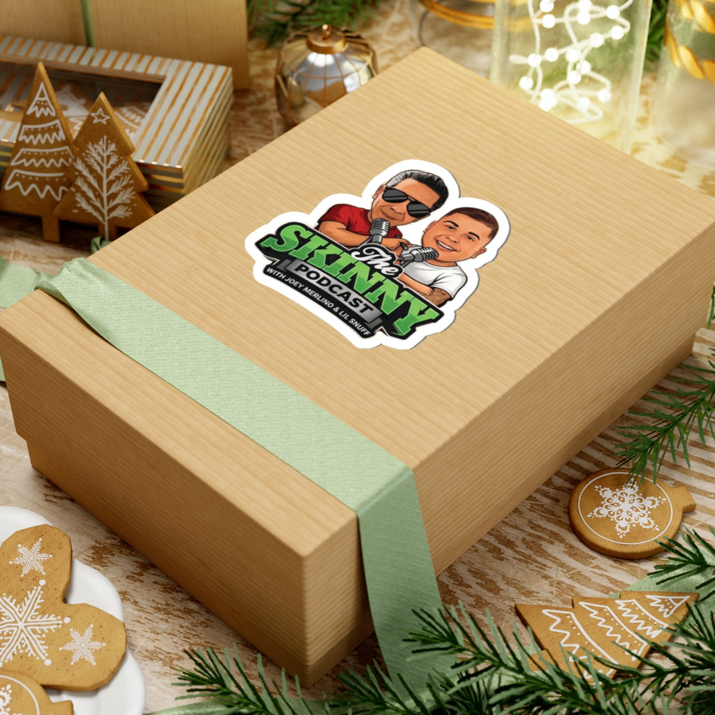 The Skinny Podcast Kiss-Cut Sticker — Joey Merlino & Lil Snuff Logo