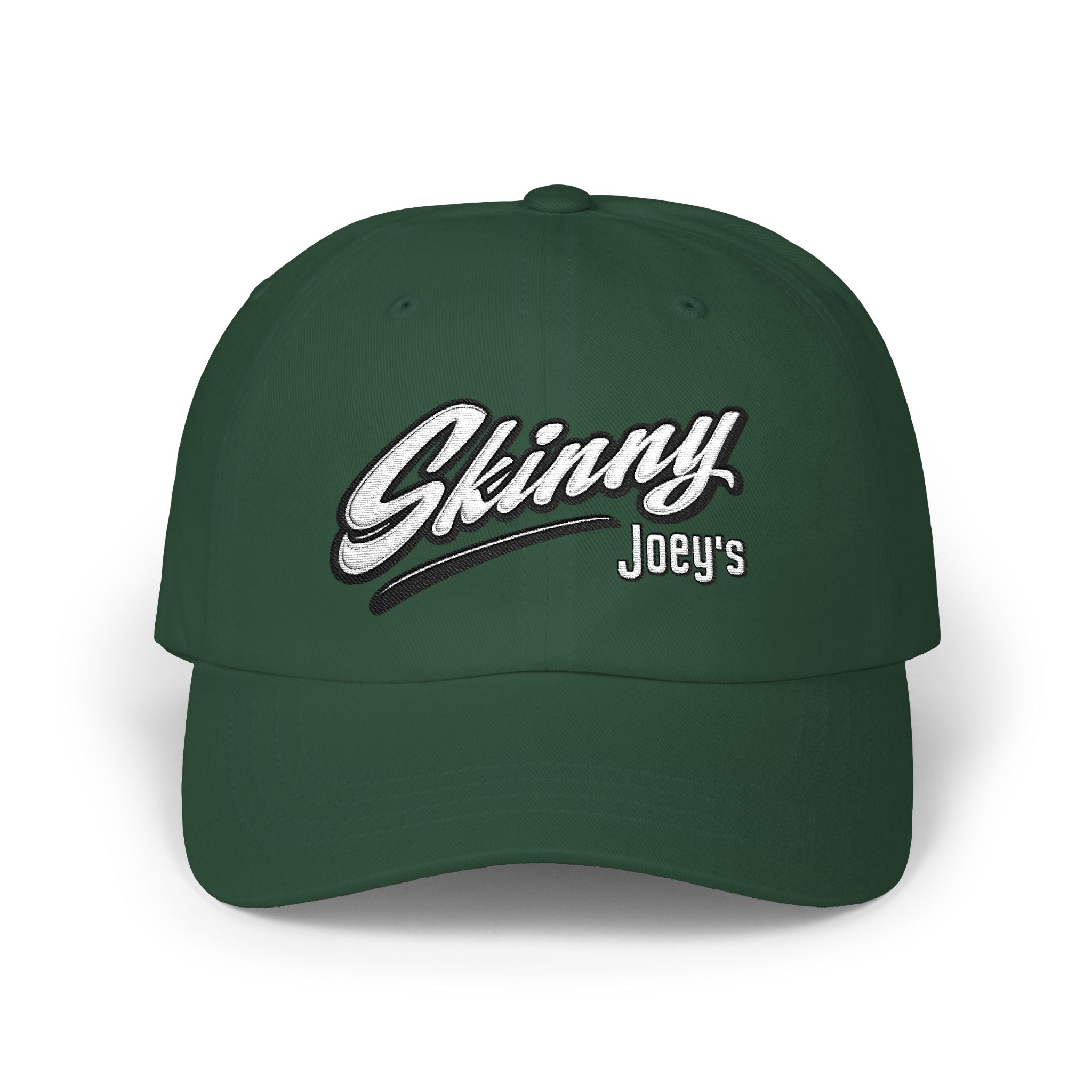 Skinny Joey's Classic Dad Cap | Embroidered Retro Script Baseball Hat