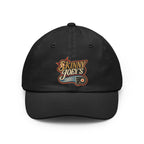 Black cap with 'Skinny Joey's' logo on a white background