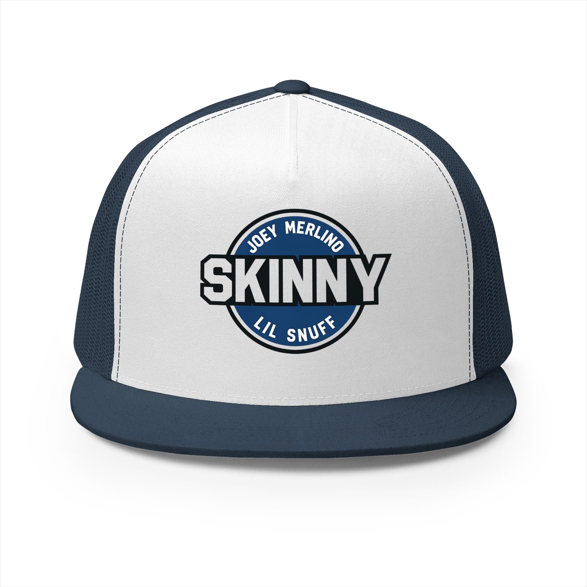 Skinny Trucker Cap - Retro Patch 5-Panel Mesh Hat