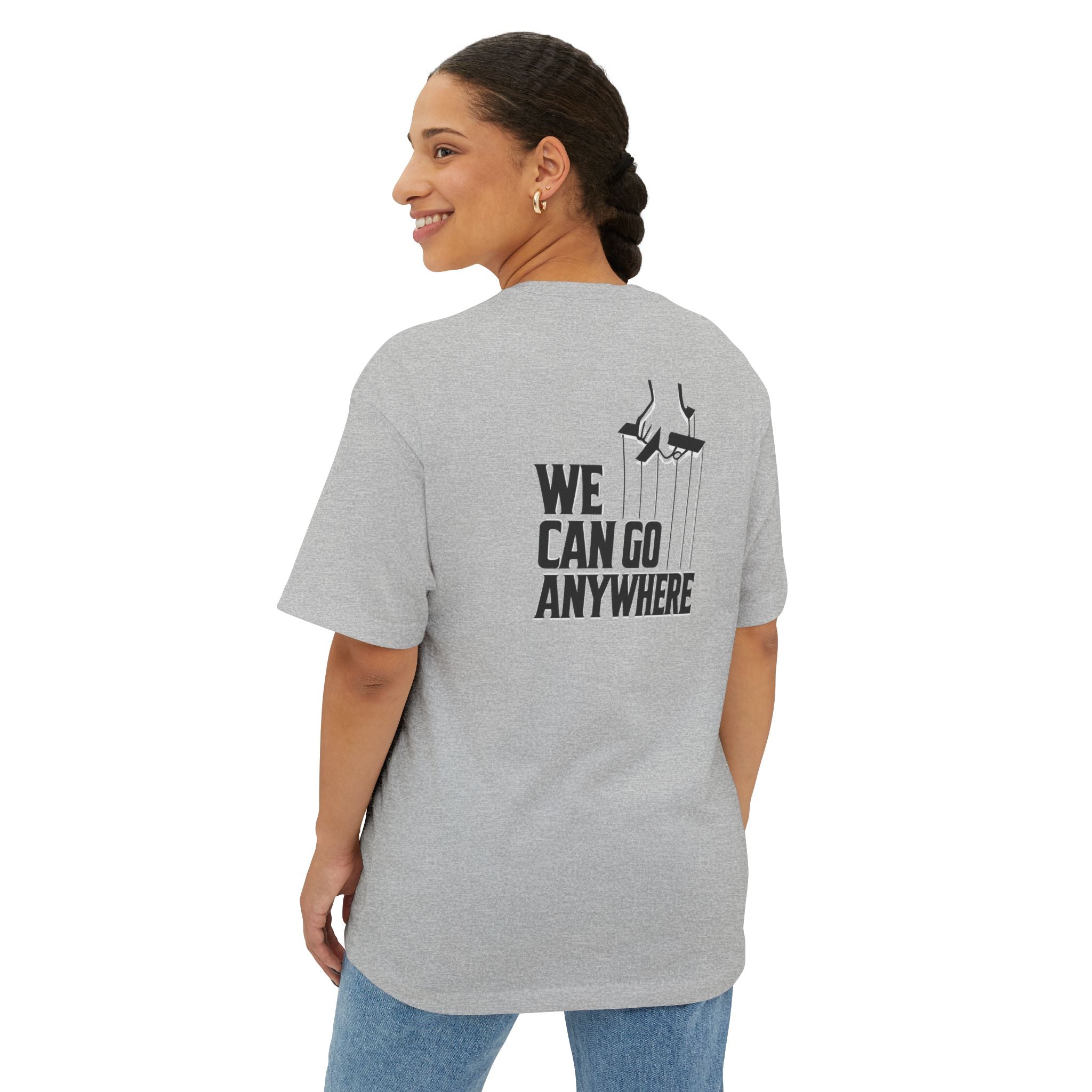 The Skinny Podcast "We Can Go Anywhere" Oversized Script Tee | Premium Boxy Fit