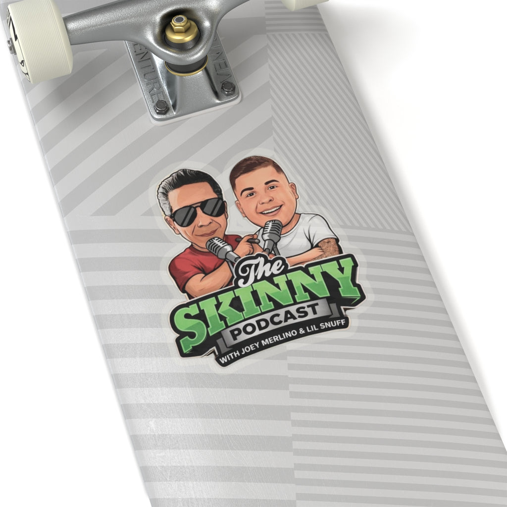 The Skinny Podcast Kiss-Cut Sticker — Joey Merlino & Lil Snuff Logo