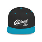 Skinny Joey's Flat Bill Snapback Hat | Retro Script Baseball Cap