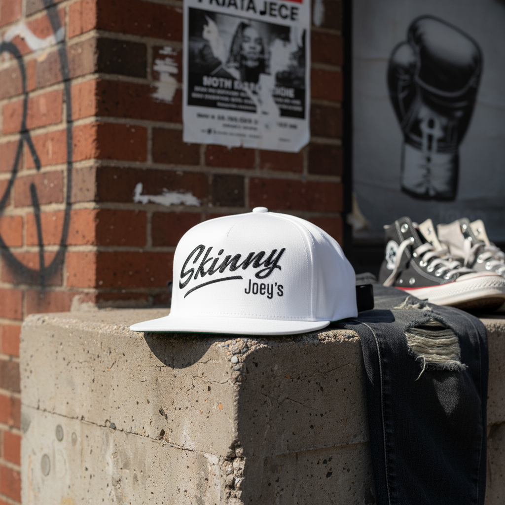 Skinny Joey’s Flat Bill Cap — Classic Edition Embroidery