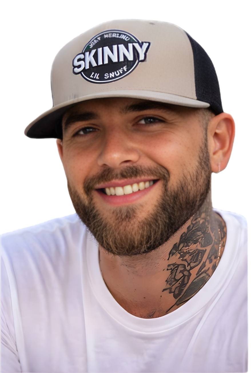 Skinny Trucker Cap - Retro Patch 5-Panel Mesh Hat