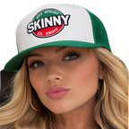 Skinny Trucker Cap - Retro Patch 5-Panel Mesh Hat