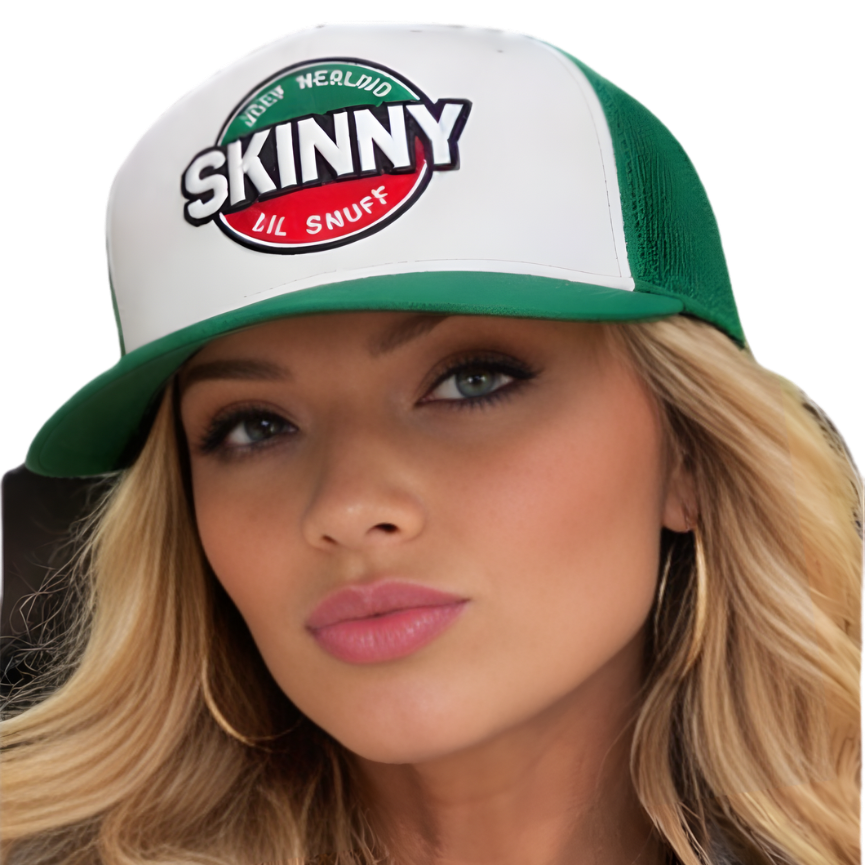 Skinny Trucker Cap - Retro Patch 5-Panel Mesh Hat