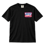 Skinny Joey's Cheesesteaks USA heavyweight tee in black, front, The Skinny with Joey Merlino Podcast