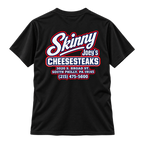 Skinny Joey's Cheesesteaks USA heavyweight tee in black, back, Skinny Joey Merlino merch