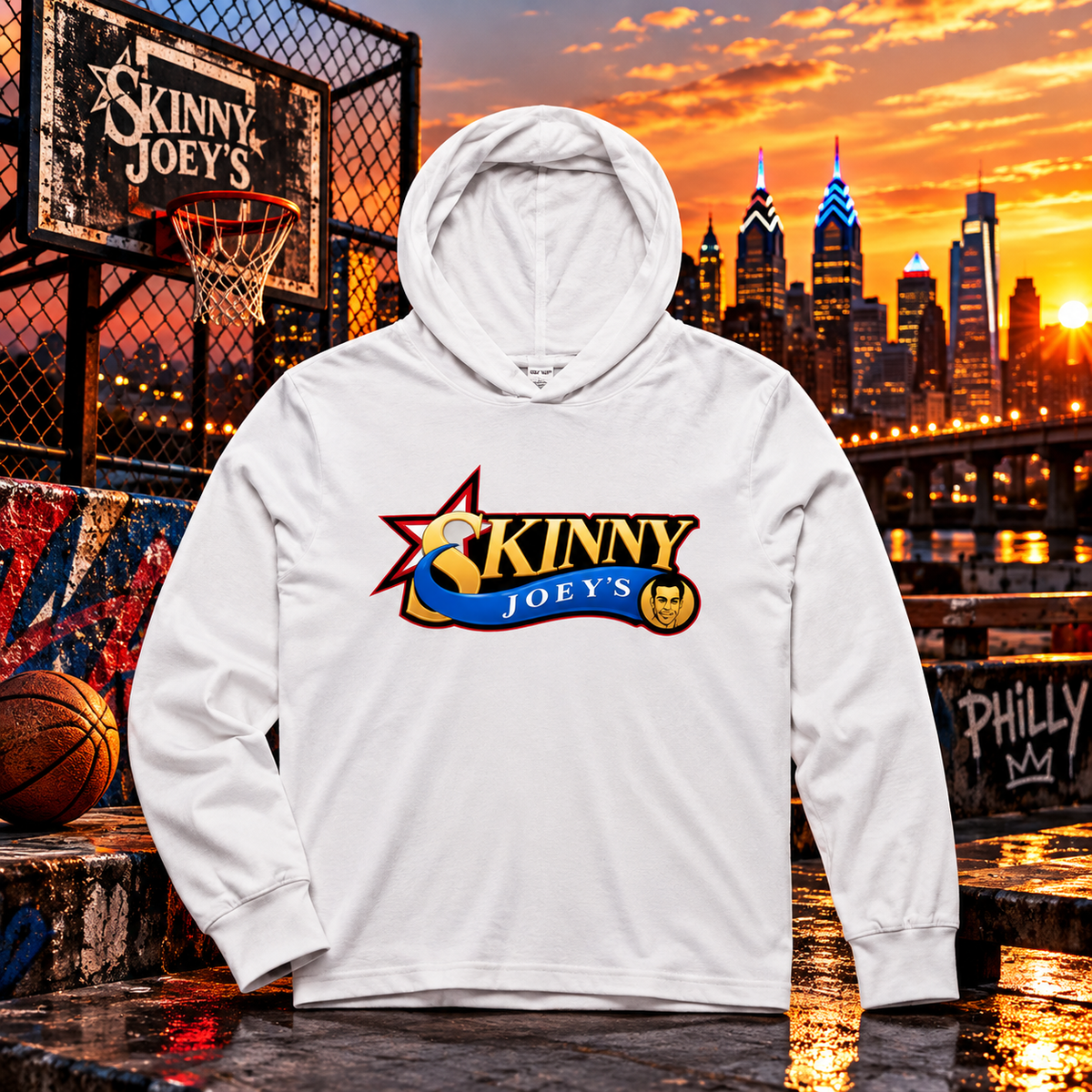 Skinny Joey's Cheesesteaks Hooded Long Sleeve Tee