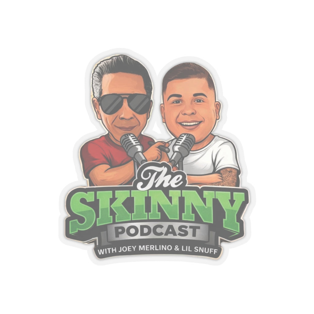 The Skinny Podcast Kiss-Cut Sticker — Joey Merlino & Lil Snuff Logo