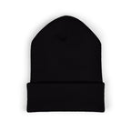 The Skinny Cuffed Beanie (Embroidered) – Winter Knit Hat, Unisex, 12” Cuff