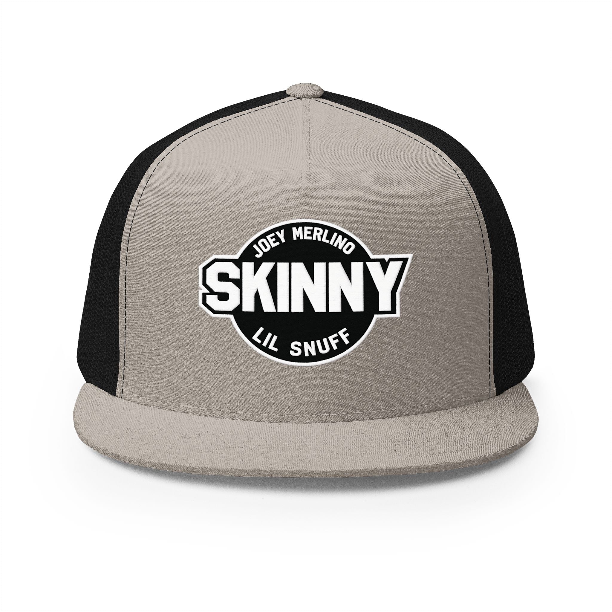 Skinny Trucker Cap - Retro Patch 5-Panel Mesh Hat