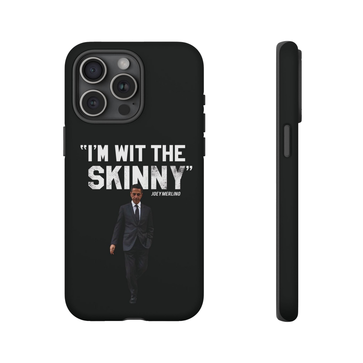 Respect The Call phone case for iPhone 15 Pro Max, matte finish, The Skinny Podcast with Joey Merlino & Lil Snuff merch