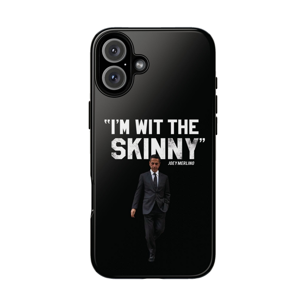 Respect The Call phone case for iPhone 16 Plus, glossy finish, The Skinny Podcast with Joey Merlino & Lil Snuff merch