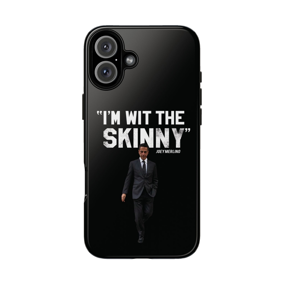 Respect The Call phone case for iPhone 16 Plus, glossy finish, The Skinny Podcast with Joey Merlino & Lil Snuff merch