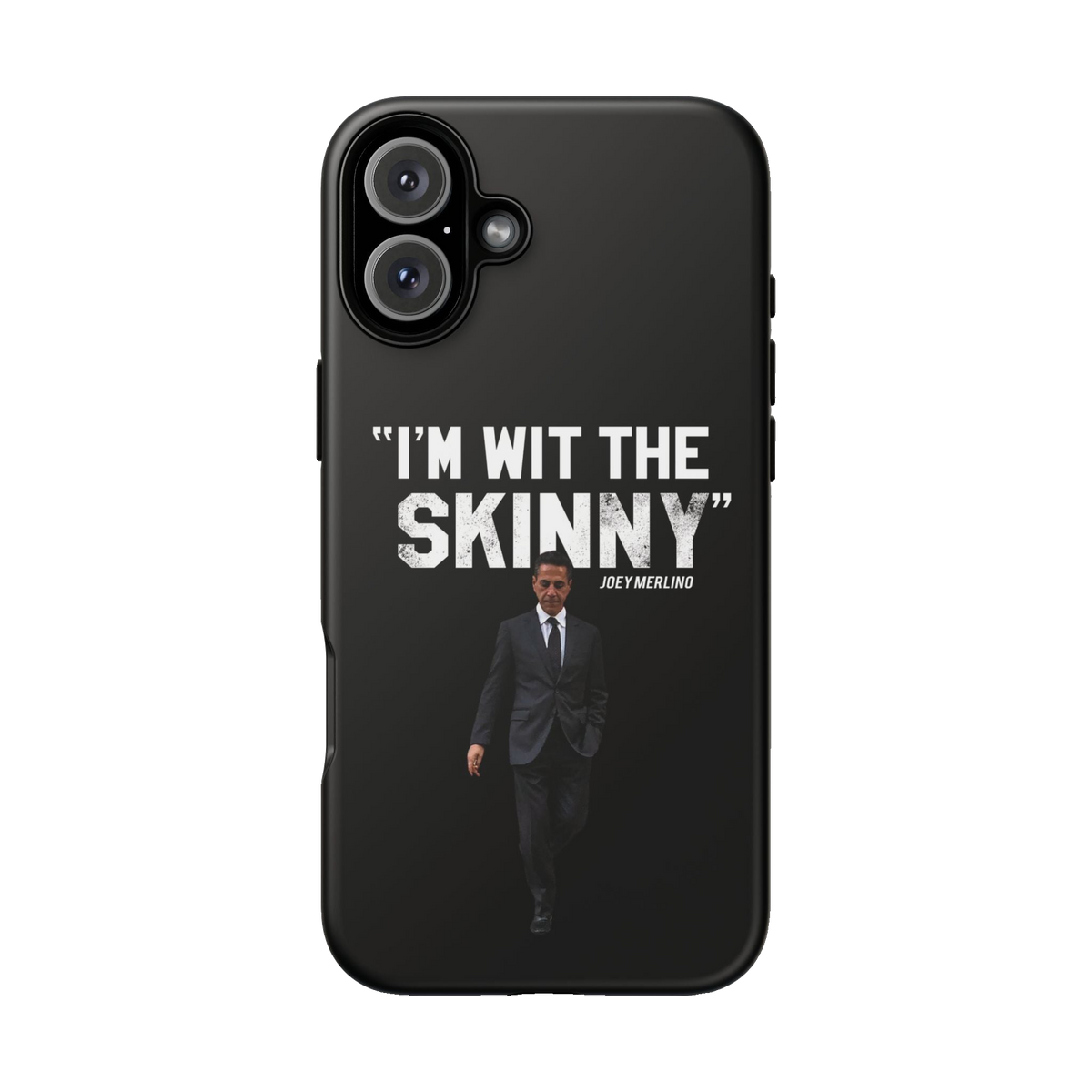 Respect The Call phone case for iPhone 16 Plus, matte finish, Skinny Joey's Cheesesteaks apparel