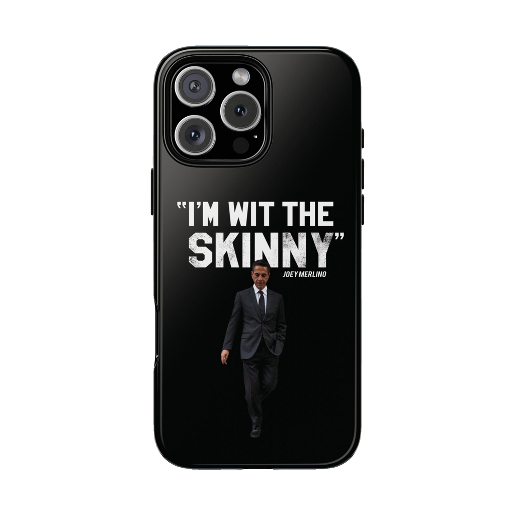 Respect The Call phone case for iPhone 16 Pro Max, glossy finish, The Skinny with Joey Merlino podcast merch