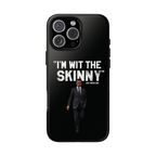 Respect The Call phone case for iPhone 16 Pro Max, glossy finish, The Skinny with Joey Merlino podcast merch