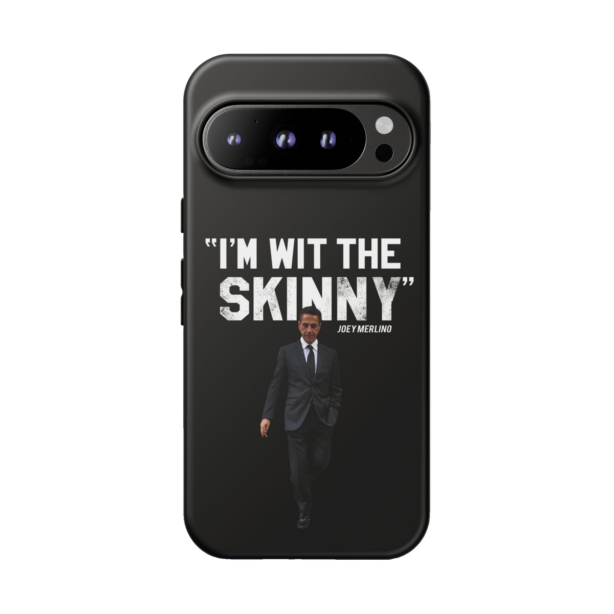 Respect The Call phone case for Google Pixel 9 Pro, matte finish, The Skinny with Joey Merlino podcast merch