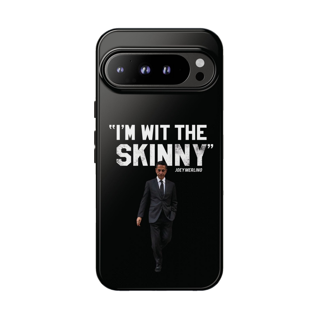 Respect The Call phone case for Google Pixel 9 Pro XL, glossy finish, The Skinny Podcast with Joey Merlino & Lil Snuff merch