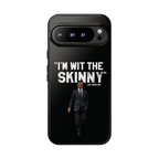 Respect The Call phone case for Google Pixel 9 Pro XL, glossy finish, The Skinny Podcast with Joey Merlino & Lil Snuff merch