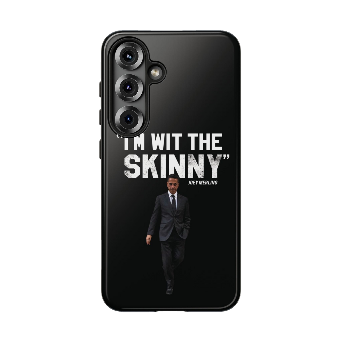Respect The Call phone case for Samsung Galaxy S25, glossy finish, South Philly streetwear