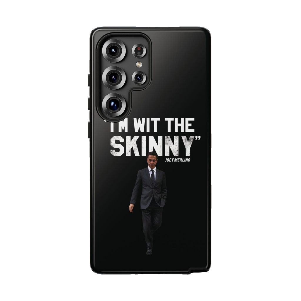 Respect The Call phone case for Samsung Galaxy S25 Ultra, glossy finish, Skinny Joey's Cheesesteaks apparel