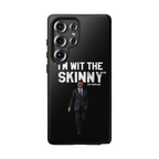 Respect The Call phone case for Samsung Galaxy S25 Ultra, glossy finish, Skinny Joey's Cheesesteaks apparel