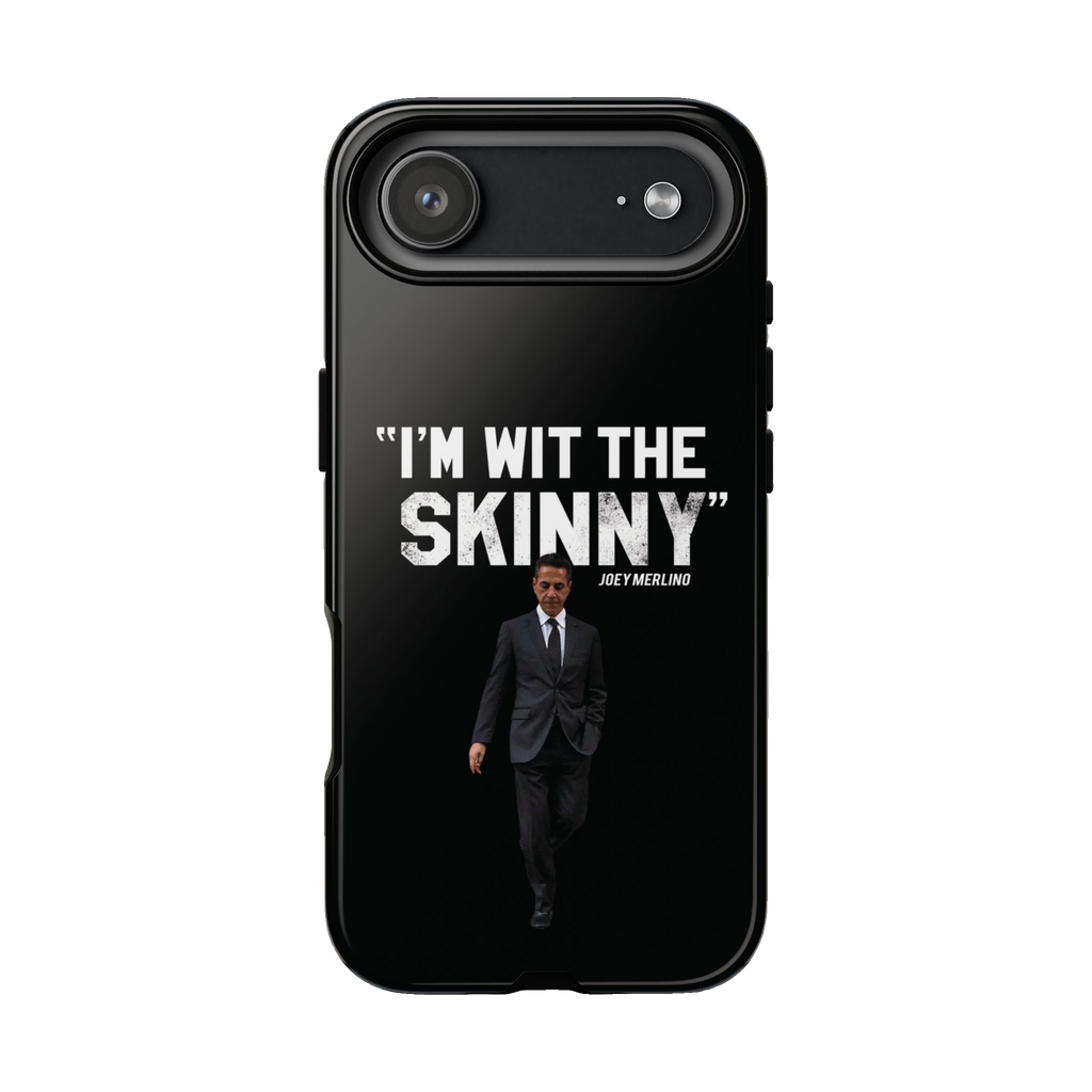 Respect The Call phone case for iPhone 17 Air, glossy finish, The Skinny Podcast with Joey Merlino & Lil Snuff merch