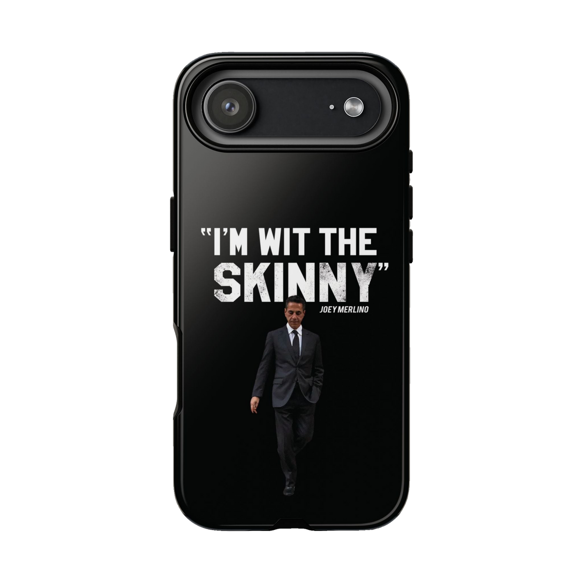Respect The Call phone case for iPhone 17 Air, glossy finish, The Skinny Podcast with Joey Merlino & Lil Snuff merch