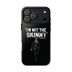 Respect The Call phone case for iPhone 17 Pro Max, glossy finish, The Skinny with Joey Merlino podcast merch