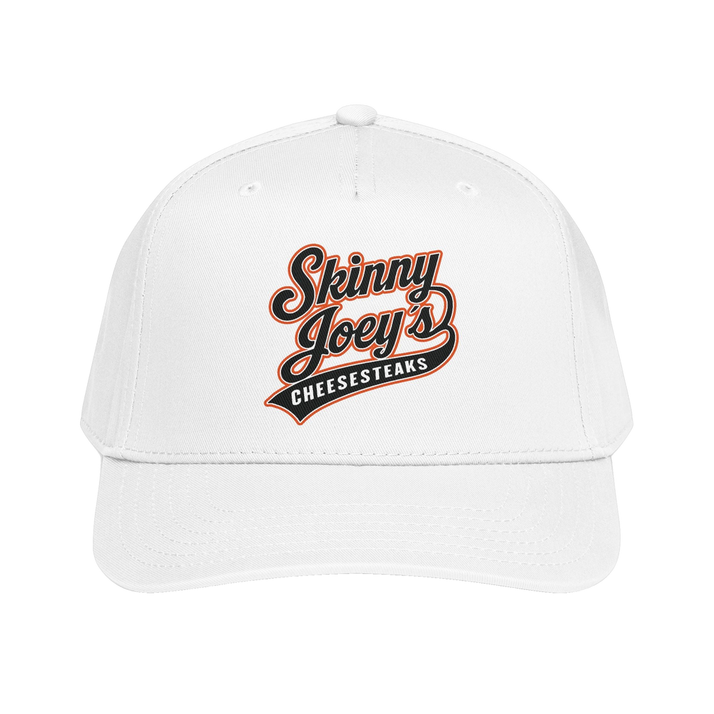 We Can Go Anywhere softball hat in white, The Skinny with Joey Merlino podcast merch