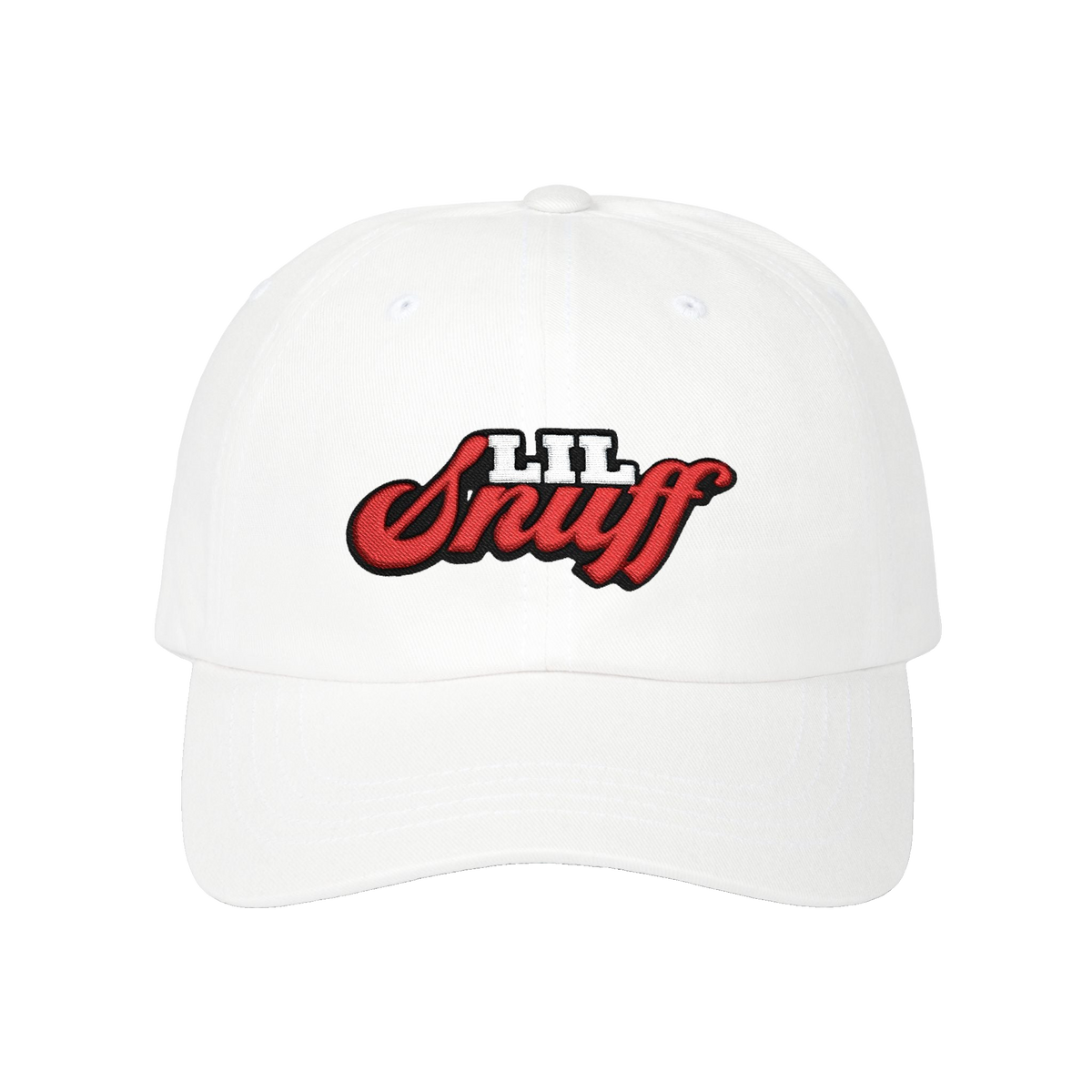 Lil Snuff dad cap in white, Italian American pride apparel