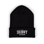 The Skinny Cuffed Beanie (Embroidered) – Winter Knit Hat, Unisex, 12” Cuff