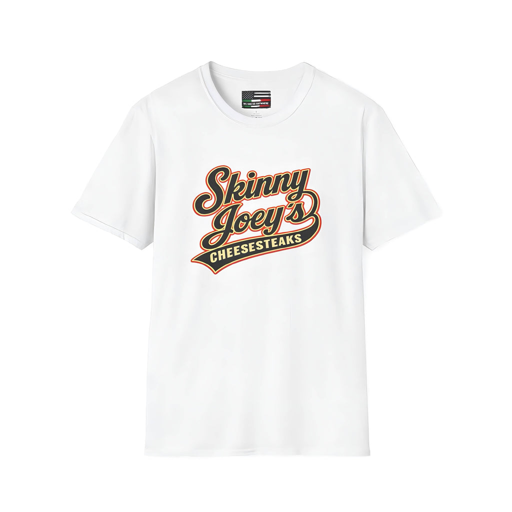 Skinny Joey's retro logo graphic tee, The Skinny Podcast with Joey Merlino & Lil Snuff merch