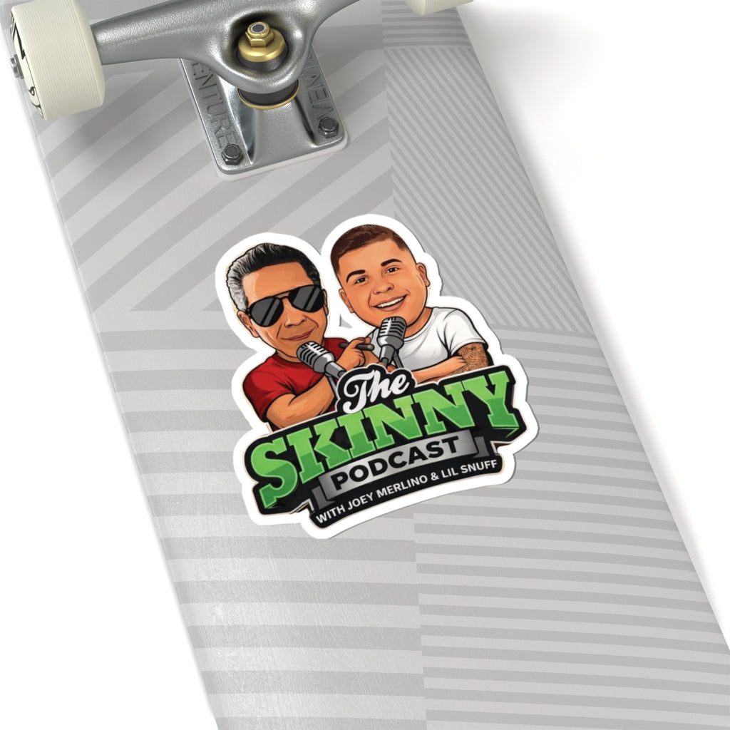 The Skinny Podcast Kiss-Cut Sticker — Joey Merlino & Lil Snuff Logo