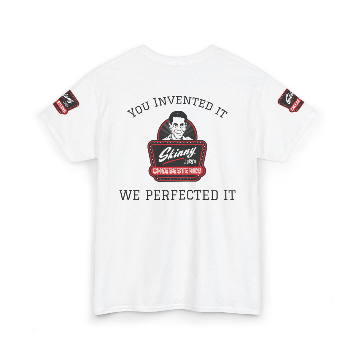 We Perfected It 3XL-5XL graphic tee, The Skinny with Joey Merlino podcast merch