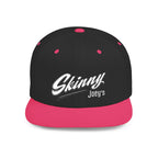 Skinny Joey's Flat Bill Snapback Hat | Retro Script Baseball Cap