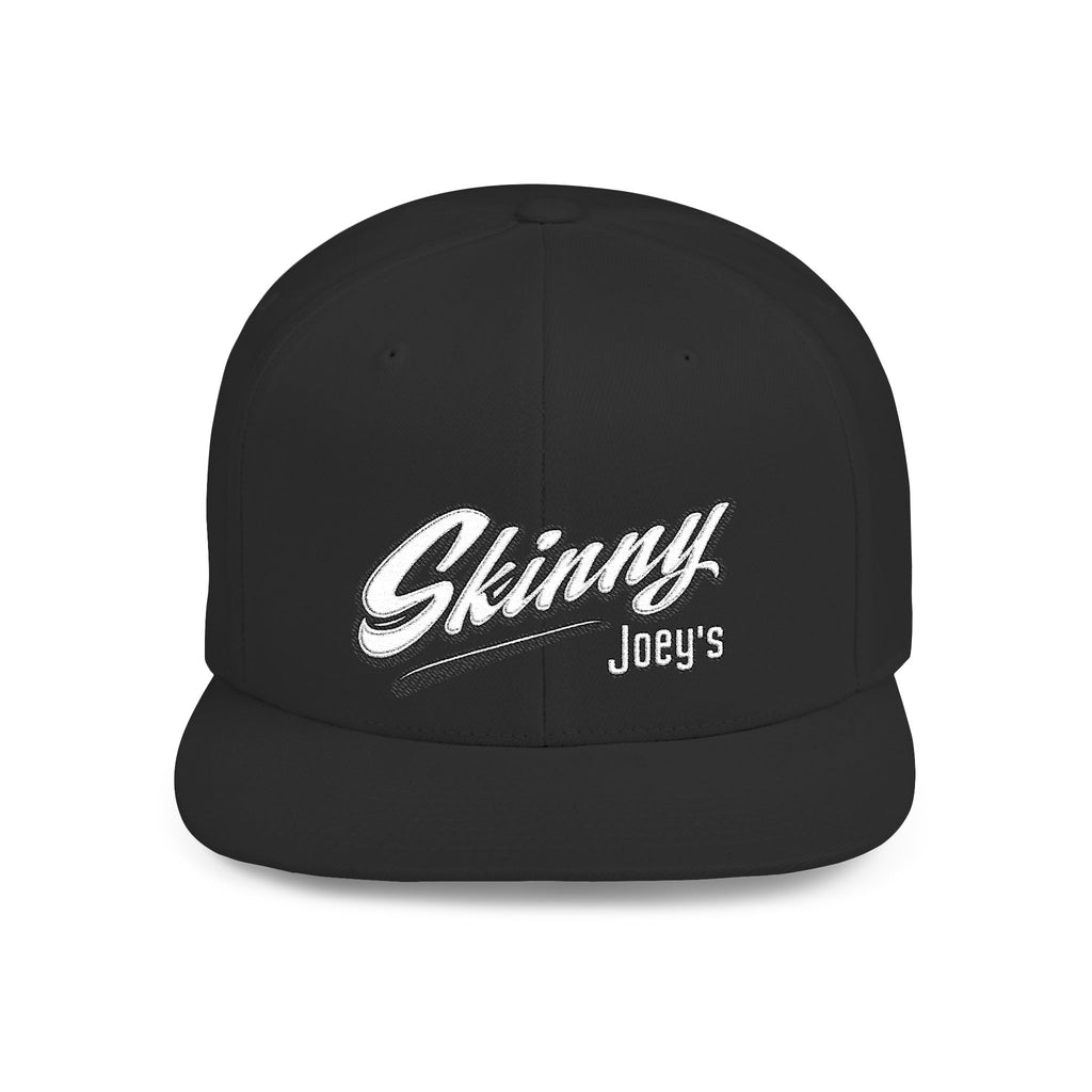 Skinny Joey's Flat Bill Snapback Hat | Retro Script Baseball Cap